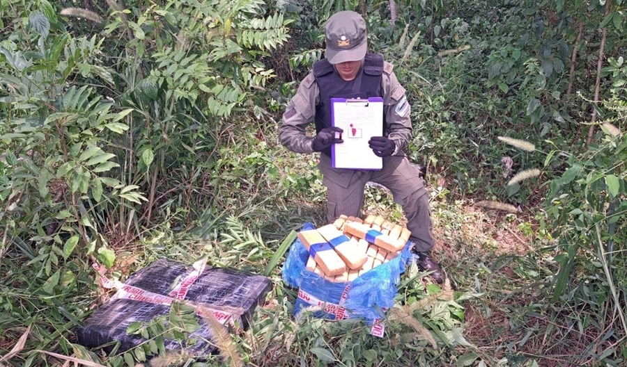Más de 500 kilos de marihuana se encontraban acopiados en el monte: Una patrulla de Gendarmería Nacional materializó el hallazgo dentro de una zona montuosa