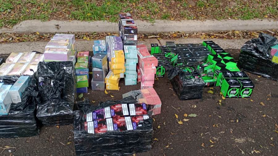 Detención en Posadas: Llevaba más de 23 millones de pesos en cigarrillos electrónicos de contrabando
