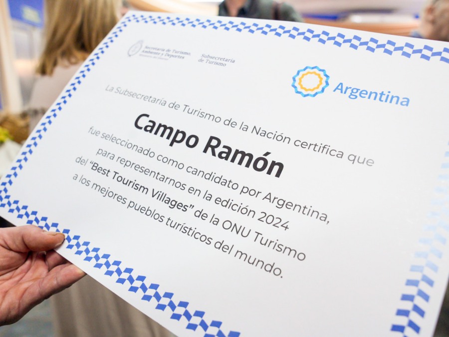 La localidad misionera de Campo Ramón recibe un reconocimiento por haber sido seleccionado en los Best Tourism Villages 2024