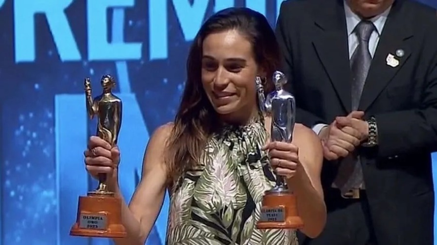 Lionel Messi y Belén Casetta, ganadores del Olimpia de Oro 2023