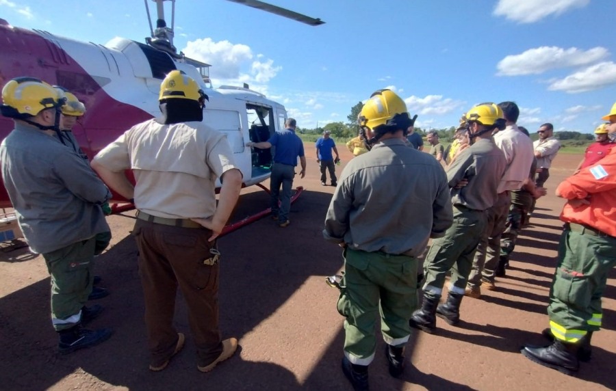 Apóstoles: Capacitación en asistencia con medios aéreos durante incendios forestales y rurales
