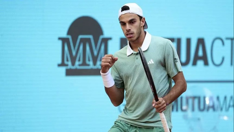 Tenis: Triunfo de Francisco Cerúndolo y derrota de Sebastián Báez en el Masters 1000 de Madrid