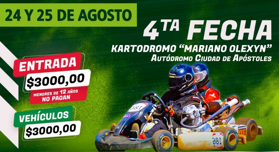 Apóstoles: Vuelve el Provincial de Karting con el Gran Premio Aniversario Llegada de los Primeros Inmigrantes