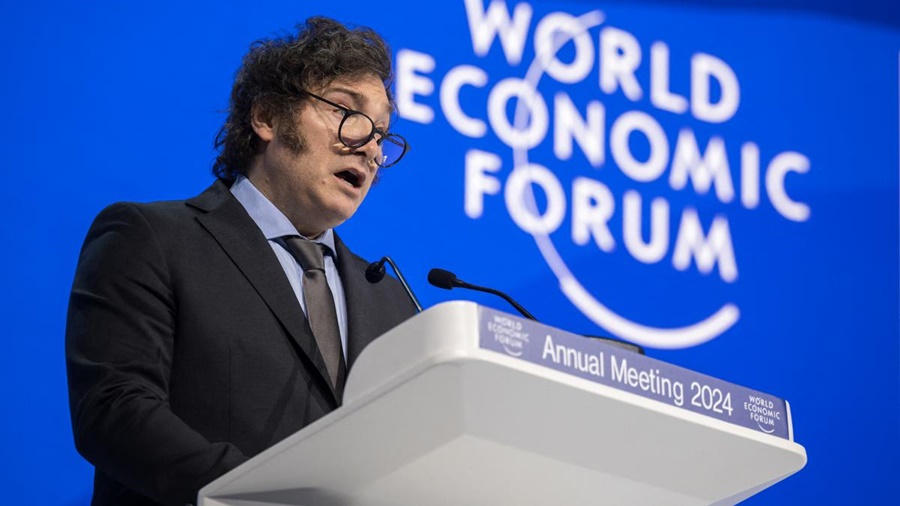 Discurso ante el Foro de Davos: El Presidente Javier Milei defendió las políticas de mercado y el capitalismo, "Occidente está en peligro"