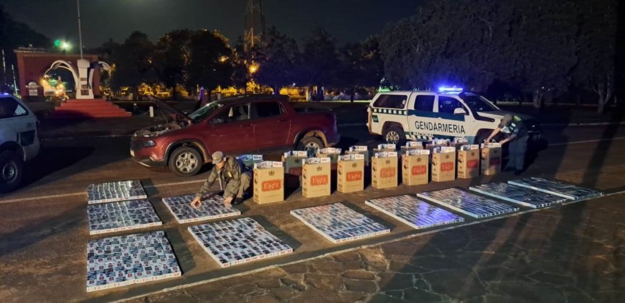 Gendarmería Nacional secuestró cigarrillos trasladados en vehículo robado