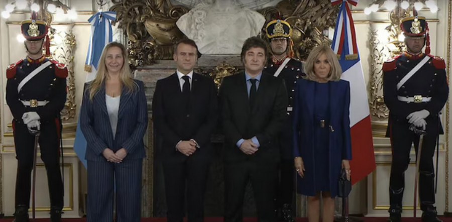 Javier Milei se reunió en la Casa Rosada con Emmanuel Macron, presidente de Francia
