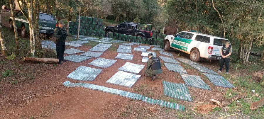 Contrabando de cigarrillos: Gendarmería Nacional allana una chacra y recupera vehículo robado