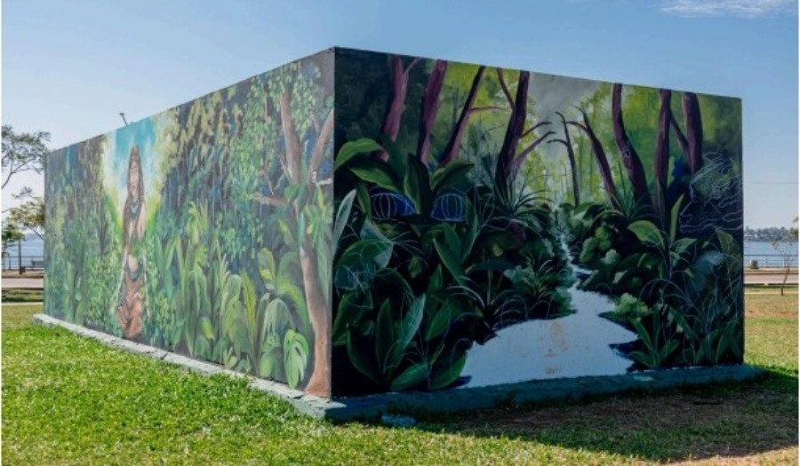 Nuevo mural en Costanera de Posadas: Mitos de la Selva Misionero y Guaraní