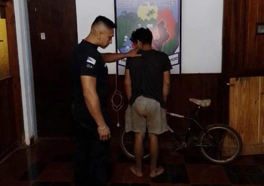 Misiones: Detuvieron en la localidad de San José a un joven de 23 años que habría sustraído una bicicleta del patio de una vivienda