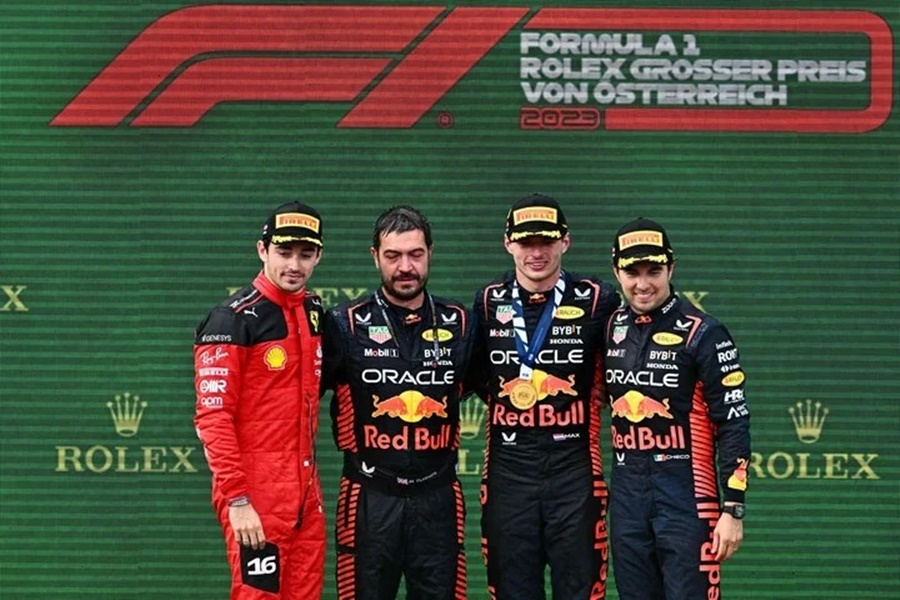 El GP de Austria de Fórmula 1: Séptima victoria del año para Max Verstappen, Charles Leclerc volvió al podio con Ferrari y Sergio "Checo" Pérez llegó tercero con el otro Red Bull