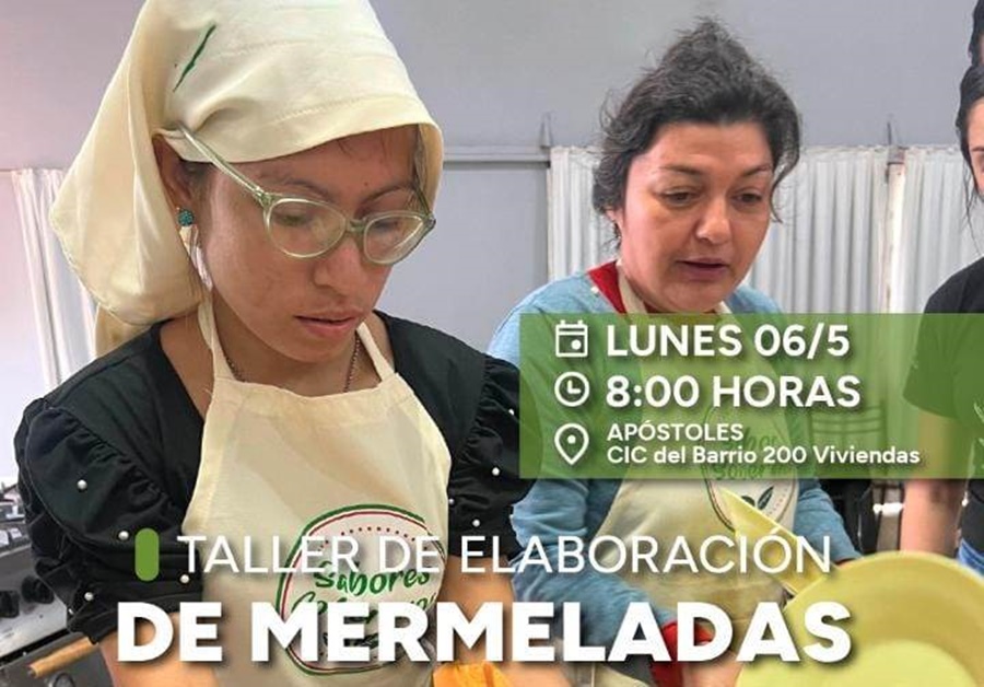 Apóstoles: Desde la Secretaría de Desarrollo Social de la Municipalidad informan que se llevará a cabo el Taller de Elaboración de Mermeladas