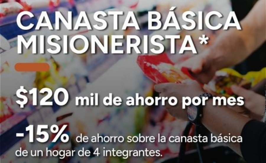 Con los Programas Ahora, las familias misioneras acceden a una canasta básica 120 mil pesos más económica