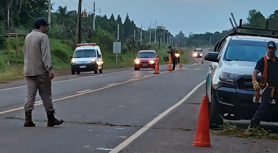 Prevén breves interupciones de la Ruta Provincial N° 19 por trabajos en línea de alta tensión a la altura de la localidad misionera de de Wanda