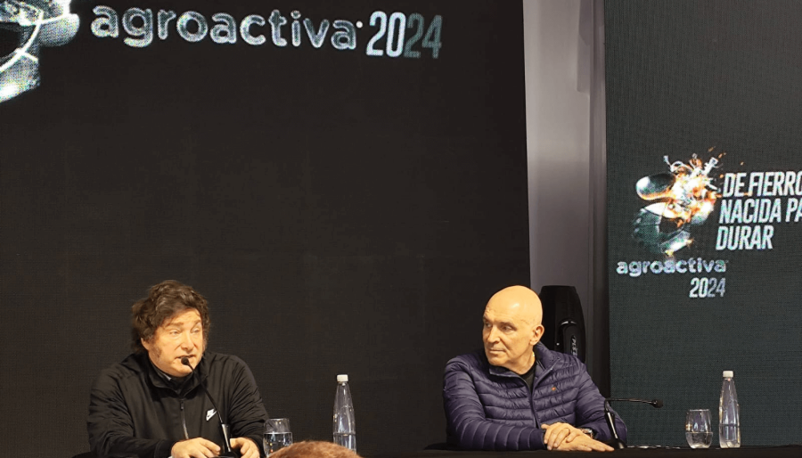 Milei en Agroactiva: “La prueba de que vamos a bajar las retenciones es que no las quise coparticipar”