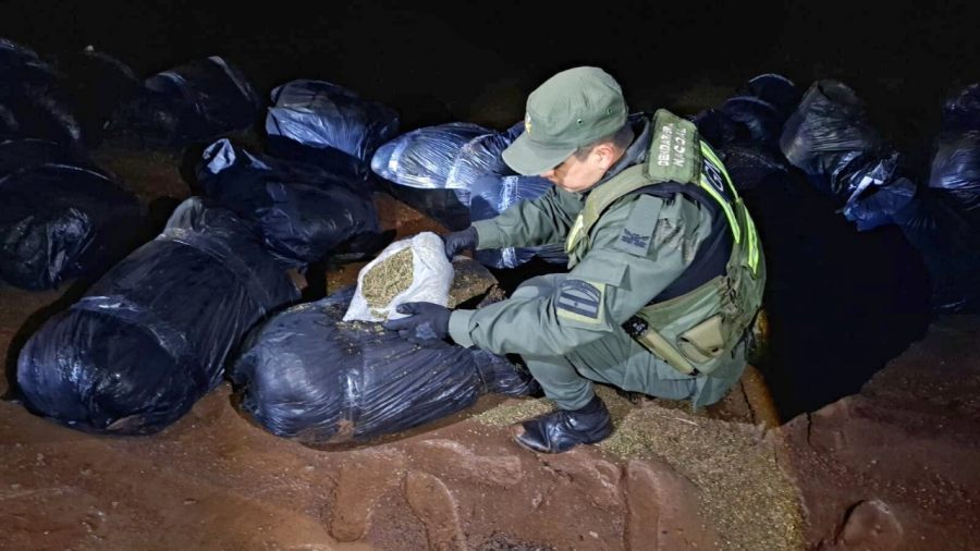 Gendarmería Nacional secuestró media tonelada de marihuana: El estupefaciente se encontraba acopiado en cercanías al límite internacional fronterizo