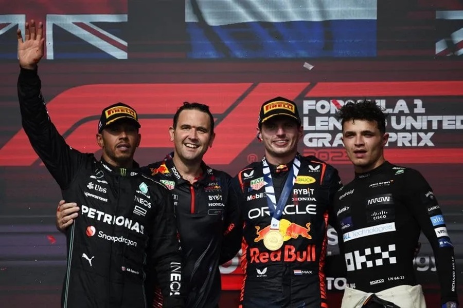 Fórmula 1: Max Verstappen estrenó título con victoria en el GP de Estados Unidos, Lewis Hamilton y Lando Norris completaron el podio