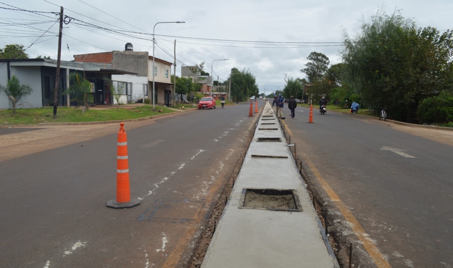 Continúan las obras sobre la Avenida Andresito en el conurbano posadeño