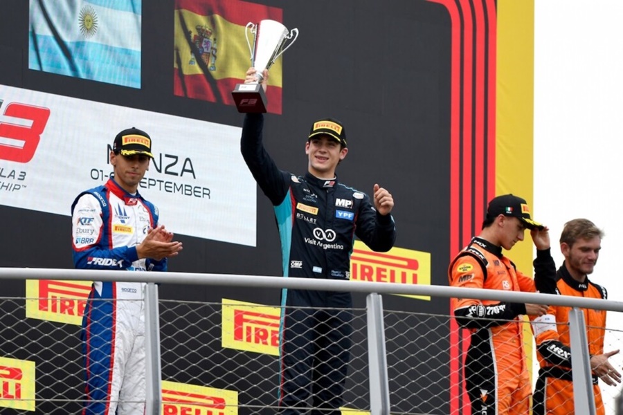 El argentino Franco Colapinto ganó el Sprint de FIA F3 en Monza