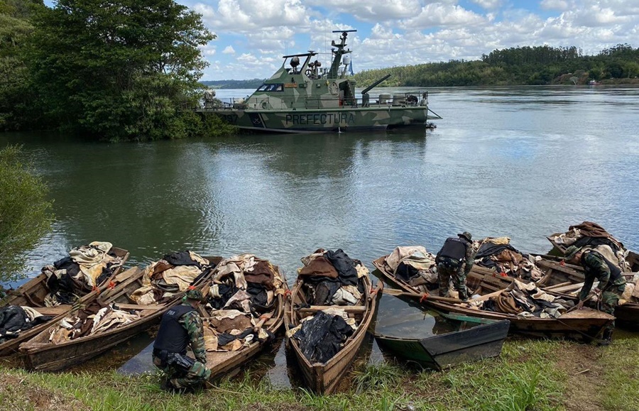 Misiones: Prefectura Naval secuestró más de ocho toneladas de cuero vacuno, la mercadería iba a ser exportada ilegalmente