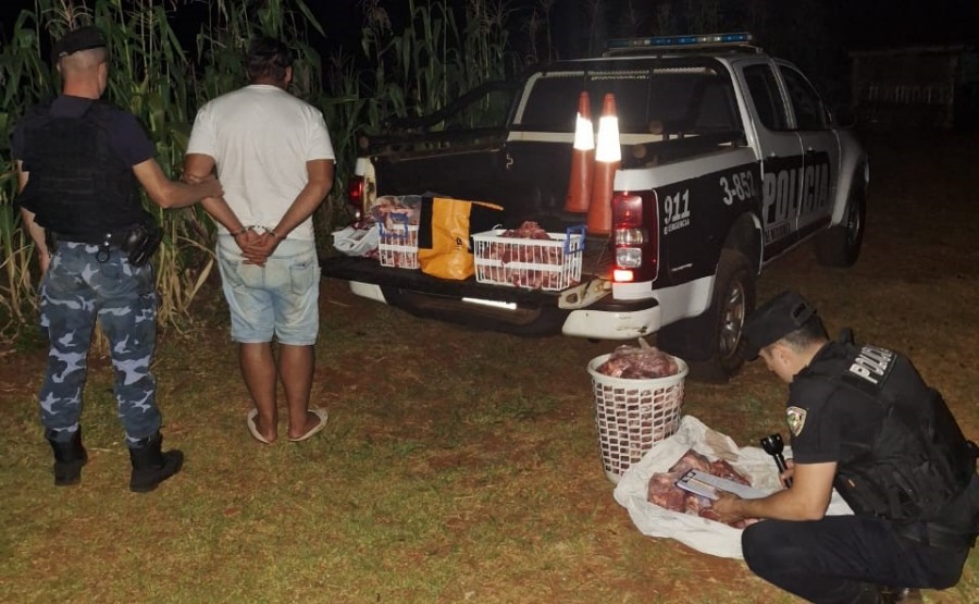 Robo de ganado en la localidad misionera de 25 de Mayo: Dos detenidos y 100 kilos de carne faenada recuperada