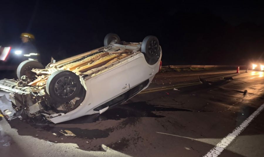 El Alcázar: Despiste de un vehículo sobre la Ruta Nacional Nº 12, sin lesionados