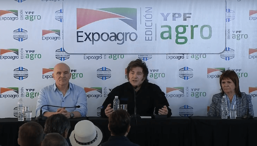 El Presidente Javier Milei en Expoagro: “Queremos eliminar el cepo y las retenciones para siempre”
