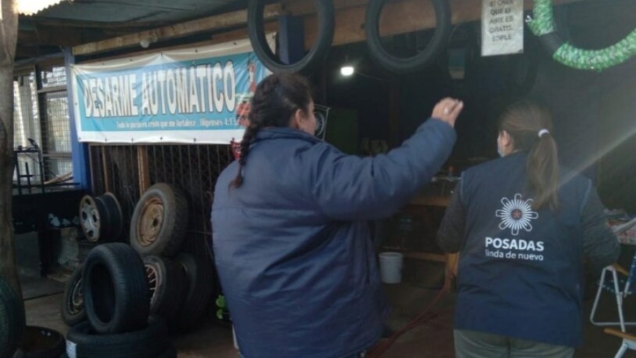 Posadas: Relevamientos en gomerías y retiro de neumáticos en desuso
