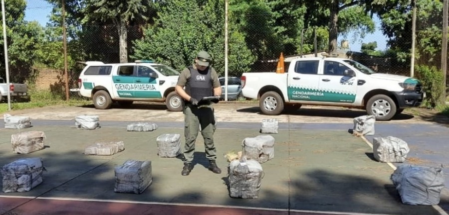 Incautación de estupefaciente por parte del personal de Gendarmería Nacional en Misiones