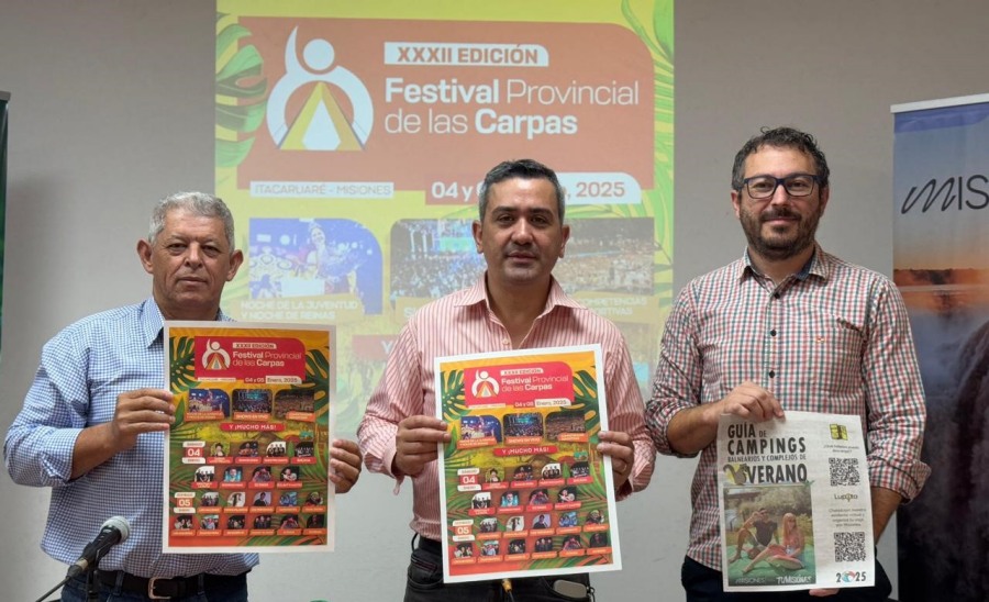 Del sábado 4 al domingo 5 de Enero, se realizará la edición 32 del Festival Provincial de las Carpas, en el Camping Municipal del Municipio misionero de Itacaruaré, donde abre la agenda de eventos turísticos 2025