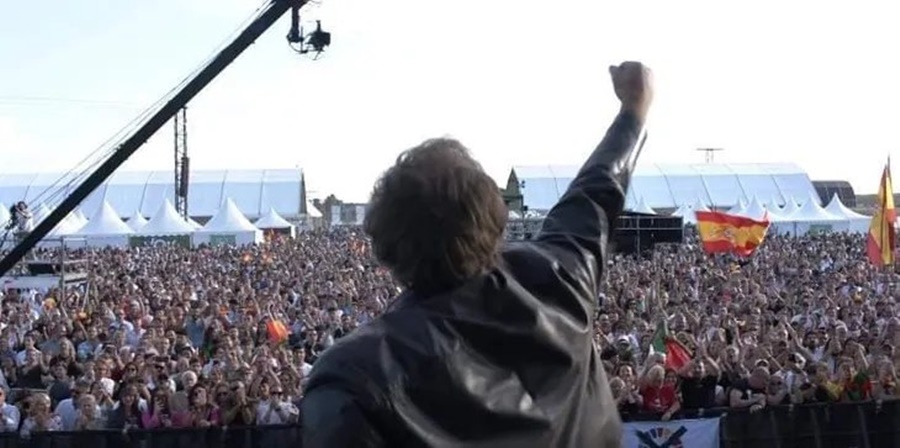Javier Milei durante un acto de VOX, la ultraderecha de España: "¡Vamos contra los zurdos!"