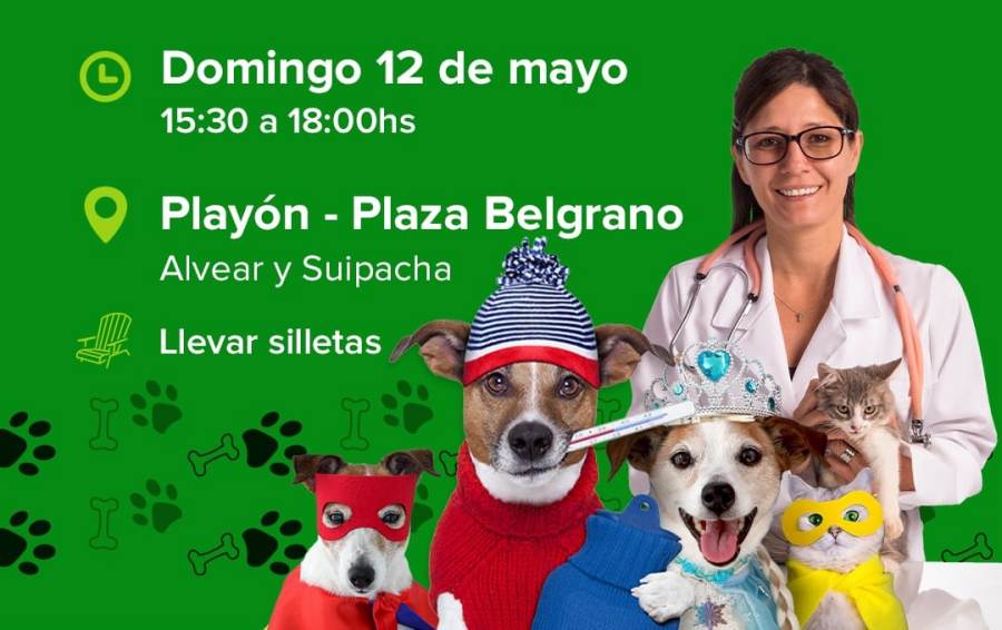 Apóstoles: Jornada de Vacunación y Desfile de Mascotas con Disfraces por el Día del Animal, será el próximo día domingo 12 de Mayo en el Playón de la Plaza Belgrano