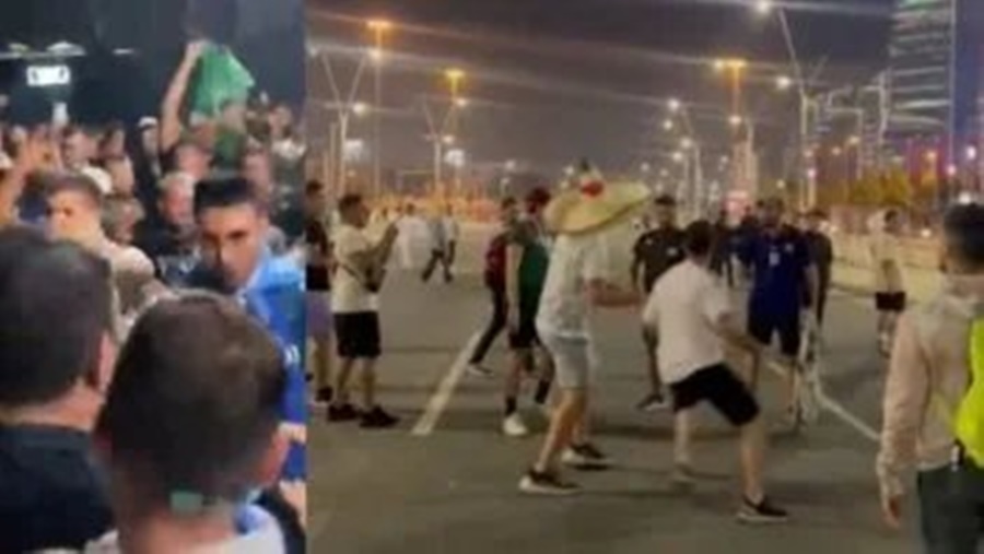 Doha: Batalla campal entre hinchas argentinos y mexicanos en la Copa del Mundo de Qatar 2022