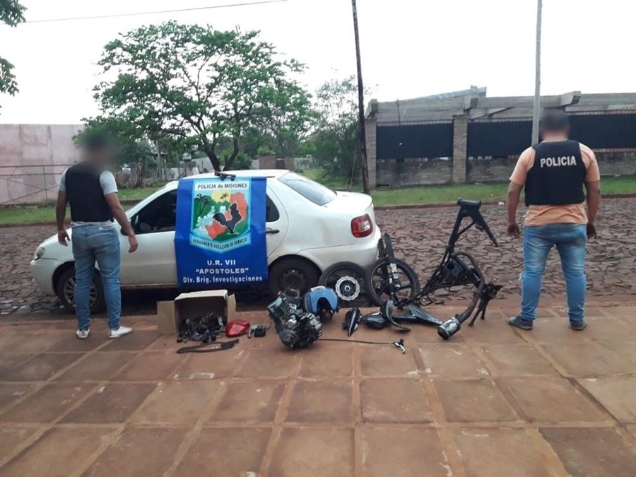 Apóstoles: Se recuperó una motocicleta que fue sustraída, desmantelada, hay un detenido