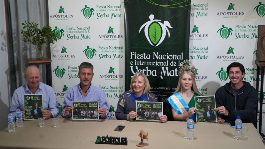 La ciudad misionera de Apóstoles abre sus puertas al mundo con la 47° Fiesta Nacional e Internacional de la Yerba Mate, a realizarse del 13 al 16 de Noviembre, presentaron oficialmente la programación