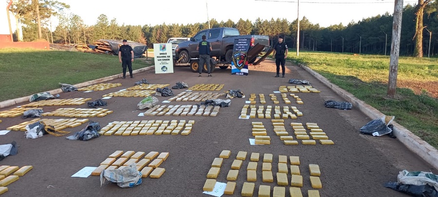 La Policía de Misiones secuestró más de 400 kilos de marihuana en San Ignacio