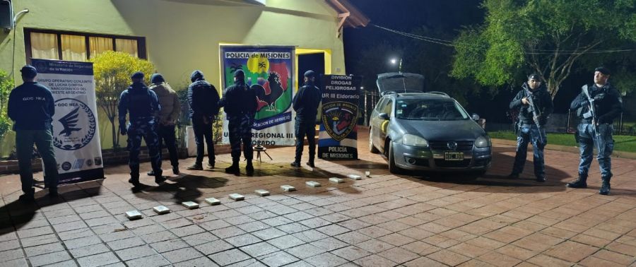 El Grupo Operativo Conjunto de Lucha contra el Narcotráfico del NEA secuestró más de 10 kilos de cocaína en un operativo conjunto en Misiones