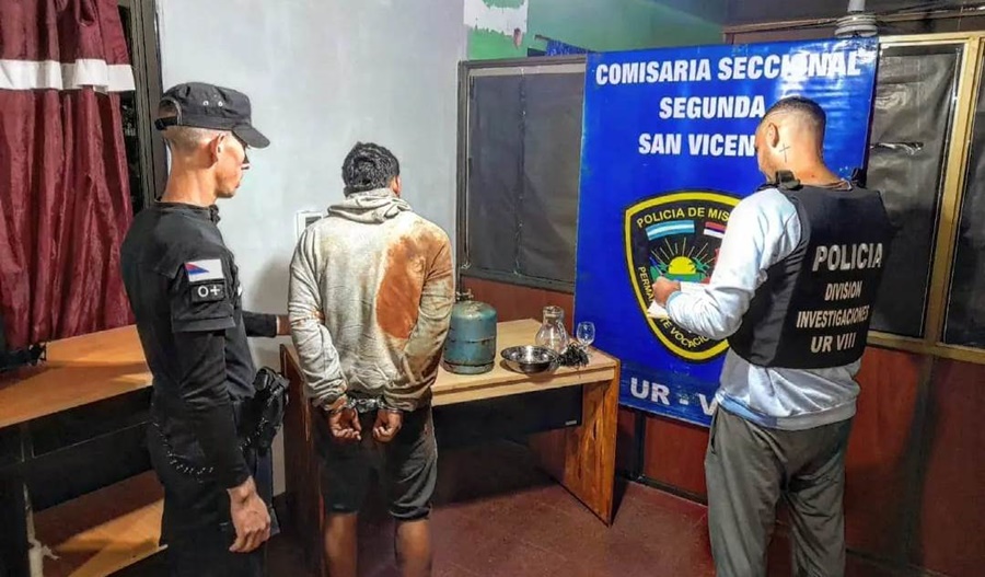 Misiones: Arrestaron a un joven de 22 años que robó en una capilla en la localidad de San Vicente