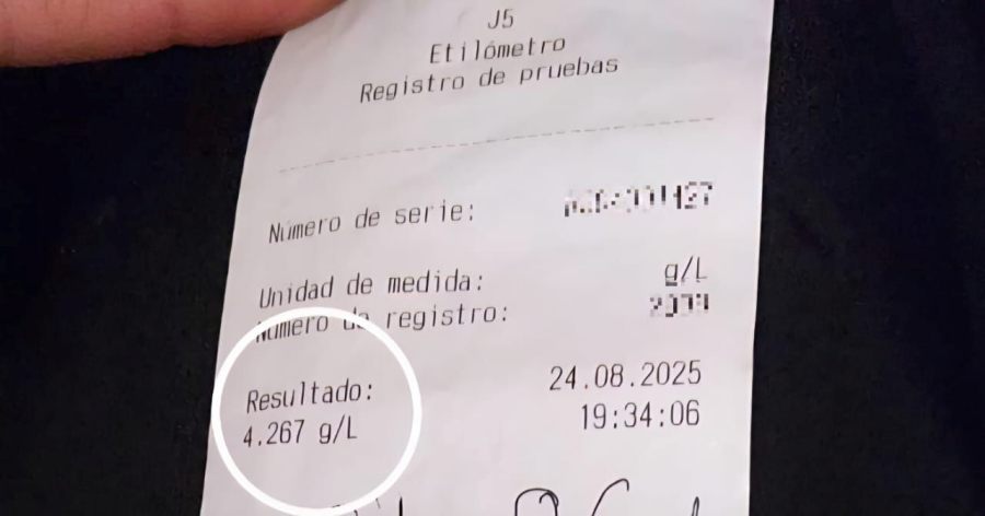 Récord etílico en la ciudad misionera de Apóstoles: Motociclista de 27 años dió 4,26 de alcohol y terminó detenido