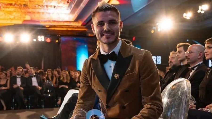 El delantero argentino Mauro Icardi fue distinguido en Turquía como “Hombre del año”
