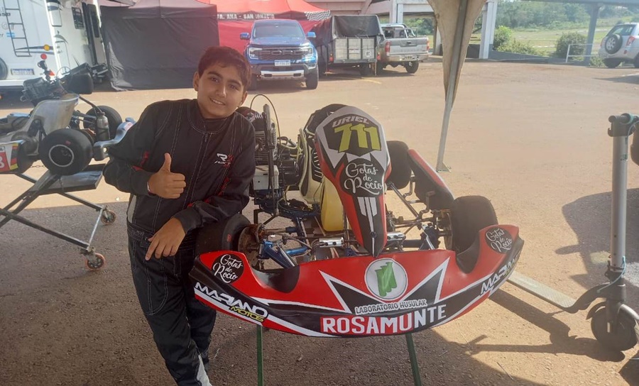 Campeonato Misionero de Karting en Pista: El piloto apostoleño Uriel Husulak 13 años debutará en la categoría Juniors