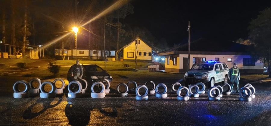 Incautación de un vehículo con pedido de secuestro por robo y neumáticos de diferentes medidas y marcas procedencia extranjera