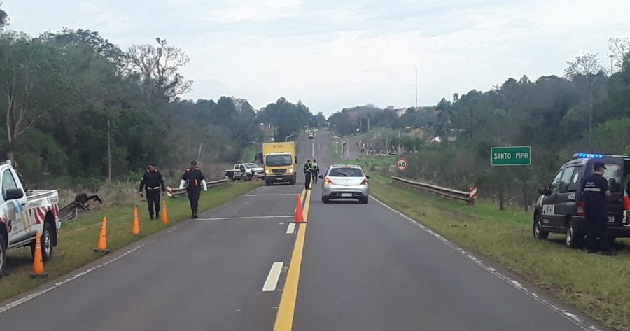 Misiones: Despiste sobre la Ruta Nacional Nº 12 en jurisdicción del Municipio de Santo Pipó, dos personas lesionadas