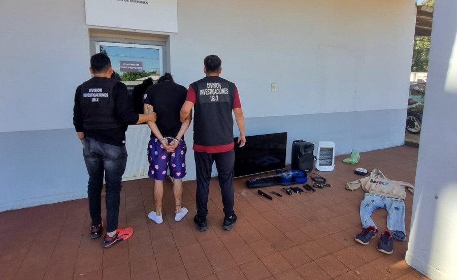 Garupá: Un individuo de 29 años fue arrestado quien horas antes, habría robado bienes del domicilio de su vecino en el Barrio Villa Bonita