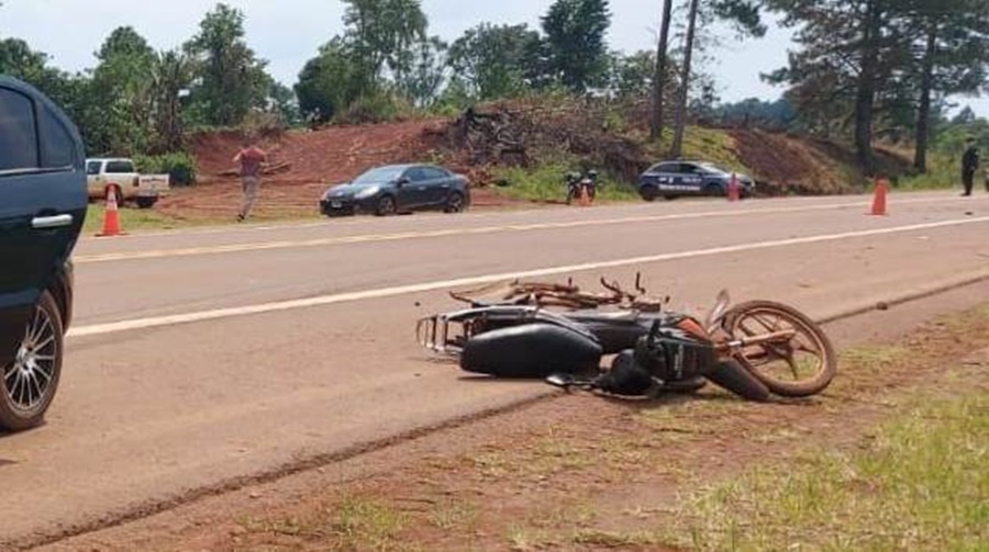 Falleció un joven motociclista de 15 años en un siniestro vial en San Vicente, sobre la Ruta Nacional N° 14