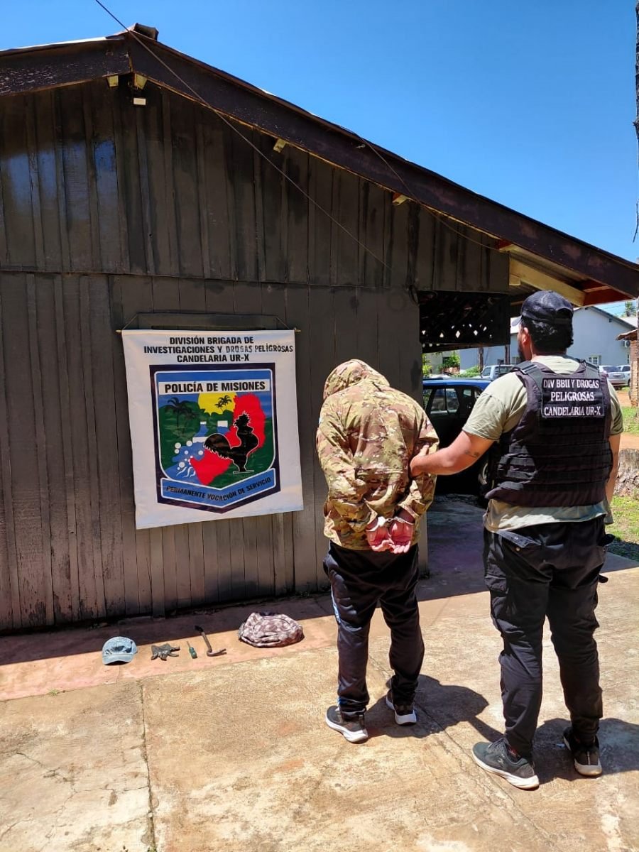 La Policía de Misiones atrapó a un individuo de 32 años en pleno robo en una vivienda de la localidad de Candelaria