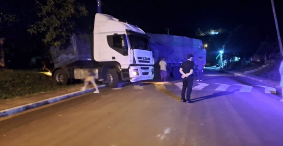 Camión que transportaba aceite en bidones despistó en la Ruta Provincial N° 215 y solo registró daños materiales