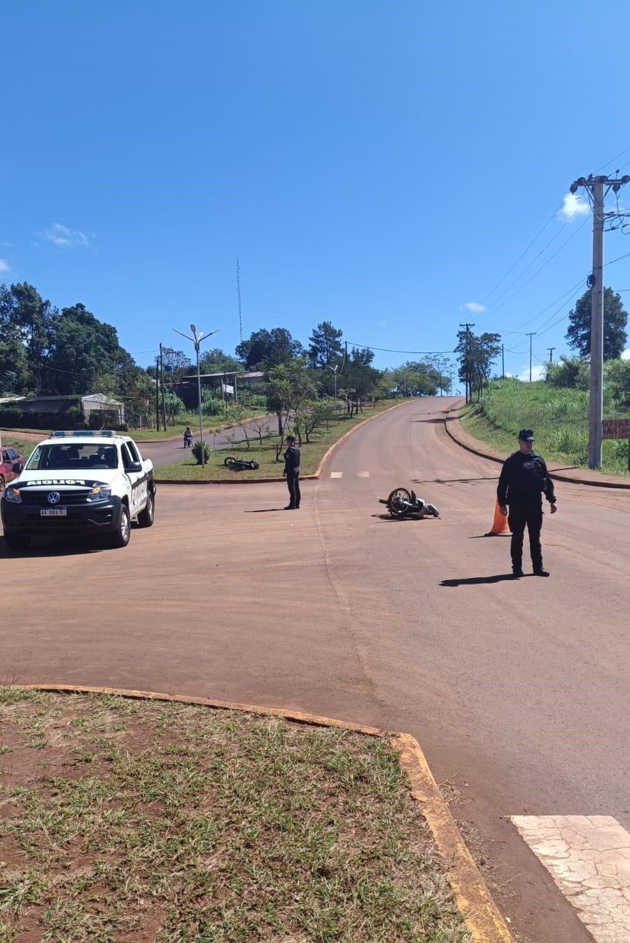 San Vicente: Colisión entre motocicletas, hubo dos personas lesionadas y fueron asistidos en el lugar