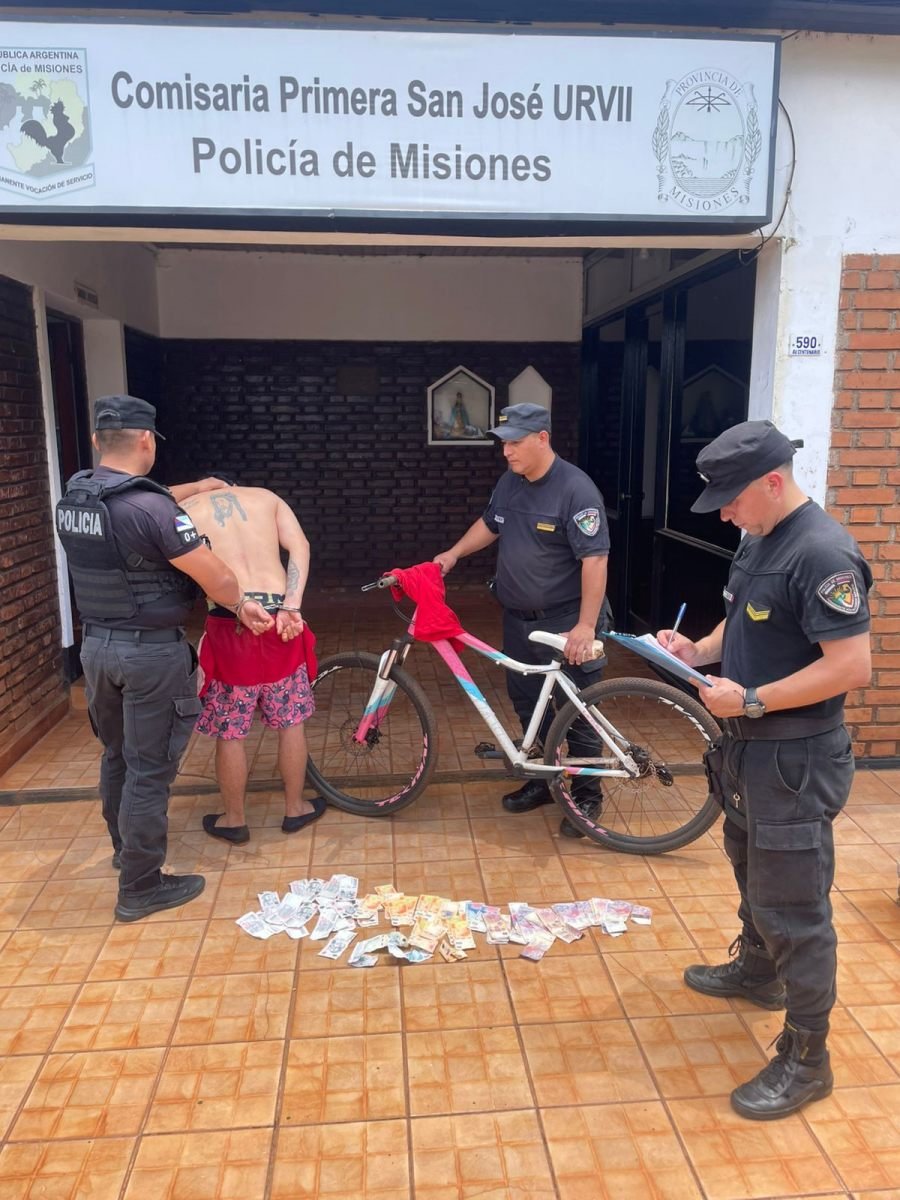 Le robó casi cien mil pesos a un vendedor ambulante y se escondió en el monte, la Policía de Misiones lo rastreó y lo arrestó