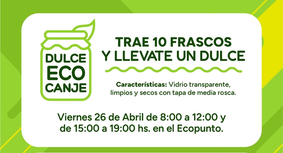 El 26 de Abril se realizará el Dulce Eco Canje en Apóstoles ...