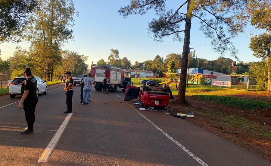 Falleció un hombre de 60 años tras volcar con su automóvil sobre la Ruta Nacional N° 12 en la localidad misionera de Montecarlo